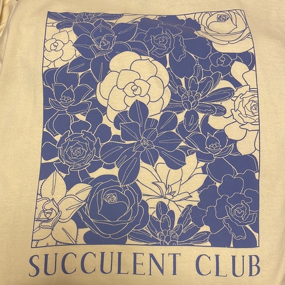 Seventies Inspired oversized tee- succulent club - Picture 2 of 2